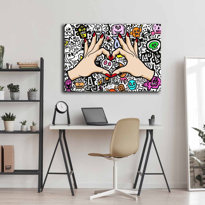 Wallity 70100POP-006 Lienzo Decorativo Multicolor 70 x 100 cm